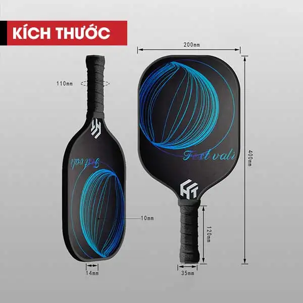 Kích thước vợt Pickleball T300