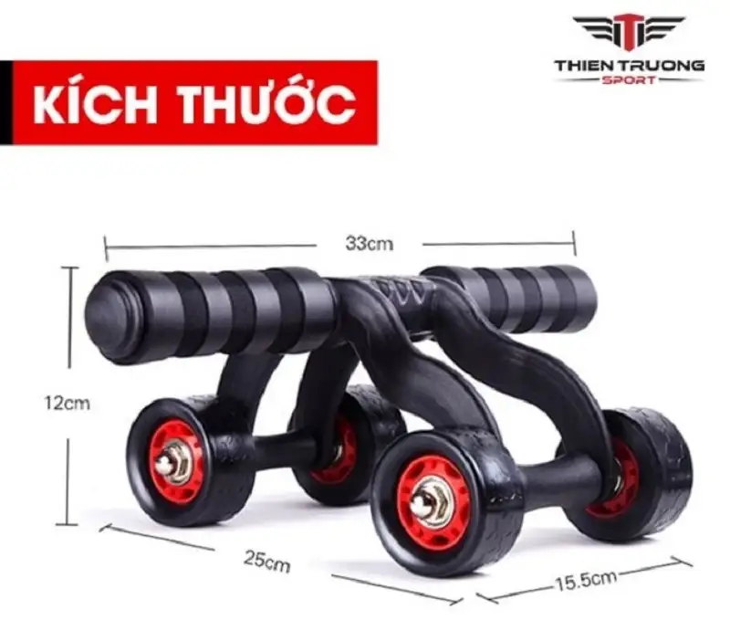 Con lăn tập cơ bụng 4 bánh