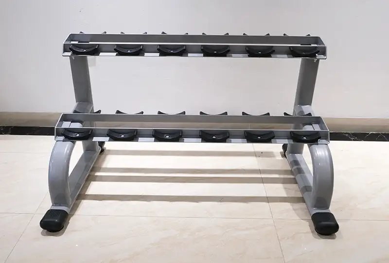 Giá để tạ 2 tầng (loại 6 cặp) HQ-06 5 Khung giá để tạ làm từ thép Q235 dày 2mm