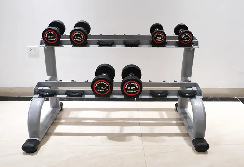 Giá để tạ 2 tầng (loại 6 cặp) HQ-06 6 Rãnh để tạ thiết kế rời từng vị trí