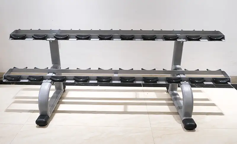 Giá để tạ 2 tầng loại 10 cặp HQ-10 5 Khung giá để tạ làm từ thép Q235 dày 2mm