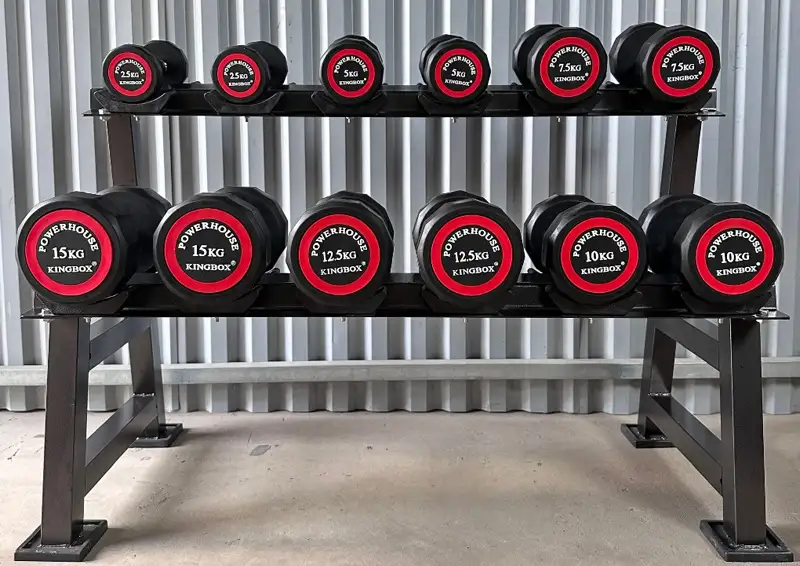 Giá để tạ tay 2 tầng 6 đôi Kingbox 6 Giá để tạ có thiết kế 2 tầng và 4 chân