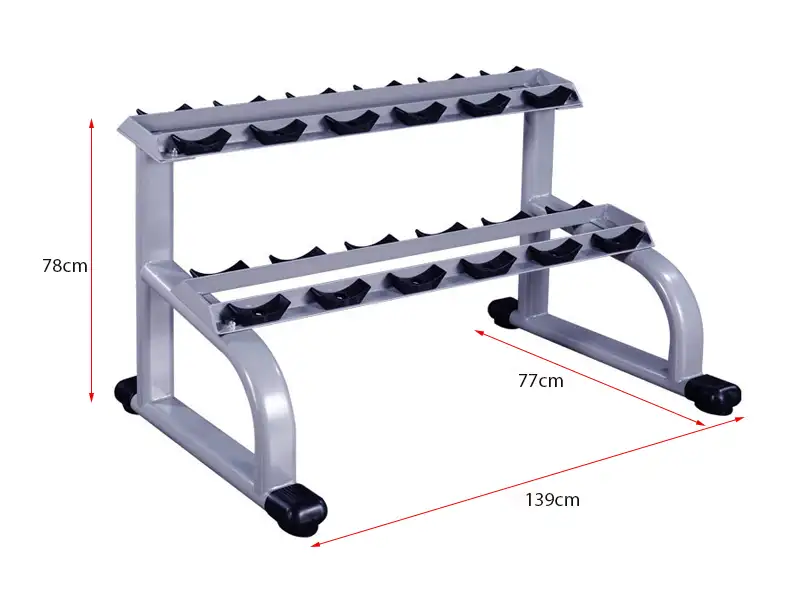 Giá để tạ 2 tầng (loại 6 cặp) HQ-06 4 Kích thước giá để tạ 2 tầng HQ-06