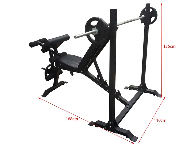Kích thước ghế tập tạ đa năng NMS-7301