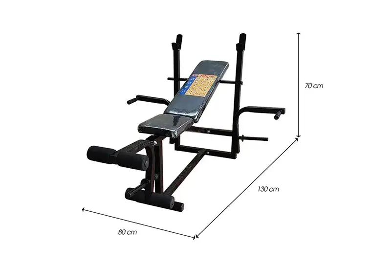 Kích thước ghế tập tạ đơn Xuki có ép