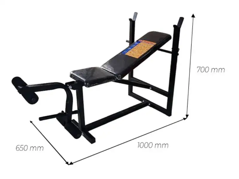 Kích thước ghế tập tạ đơn Xuki