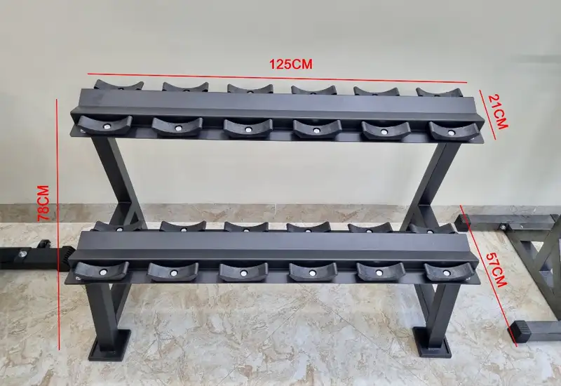 Giá để tạ tay 2 tầng 6 đôi Kingbox 4 Kích thước giá để tạ tay 2 tầng 6 đôi Kingbox