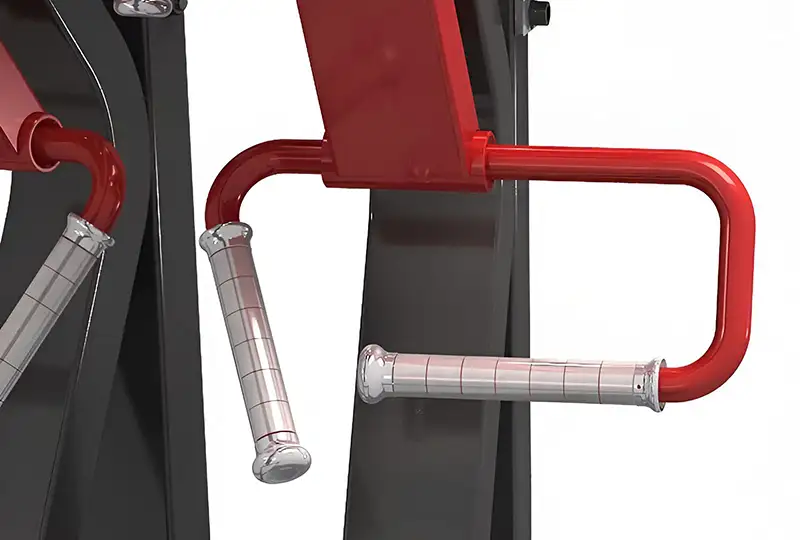 Máy tập cơ Incline Press Impulse SL7004 6 Thiết kế tay cầm bạc tinh tế