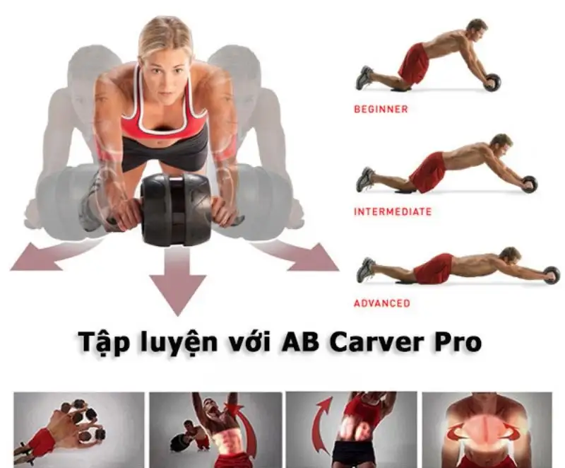 con lăn tập bụng AB Carver Pro