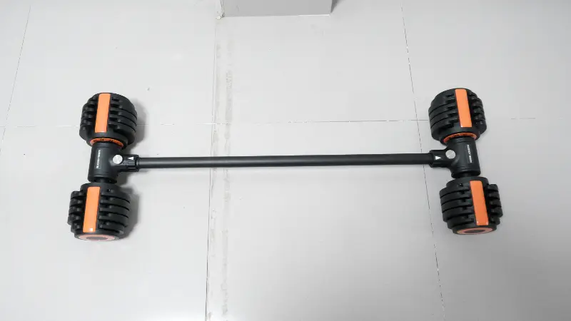 Tạ tay điều chỉnh 12 Kg (2 tay =24kg) 8 Tạ tay điều chỉnh 12kg tích hợp với đòn tạ dài