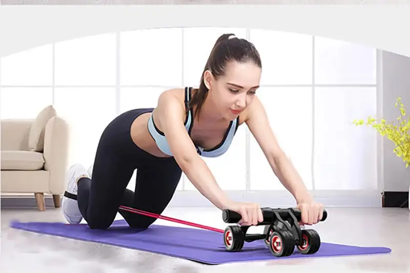bài tập giảm mỡ bụng với con lăn