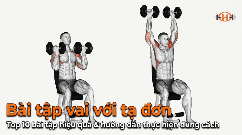Top 10 bài tập vai với tạ đơn hiệu quả và hướng dẫn thực hiện đúng cách